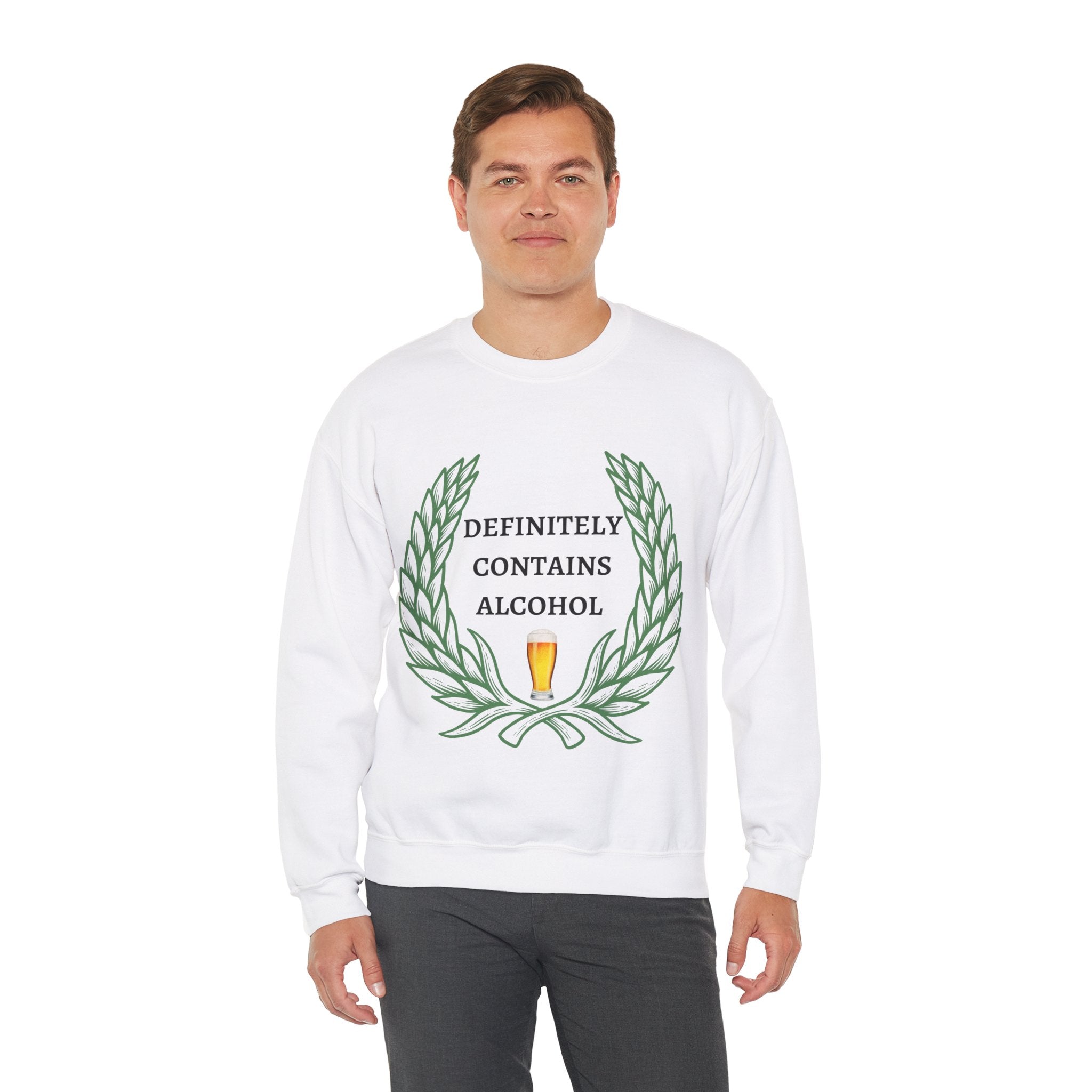 Definitely Contains Alcohol - Unisex Heavy Blend™ Crewneck Sweatshirt