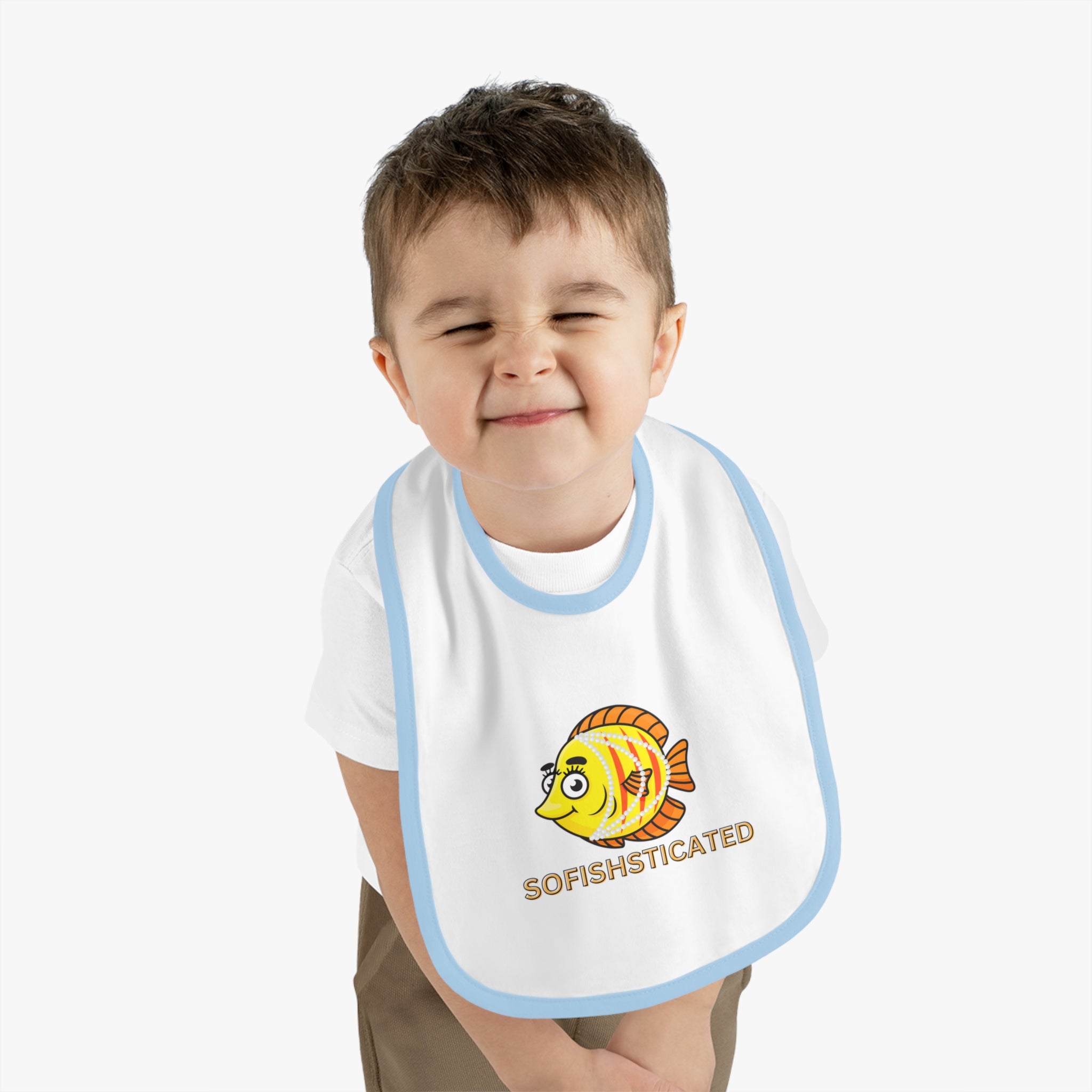 Sofishticated - Baby Contrast Trim Jersey Bib