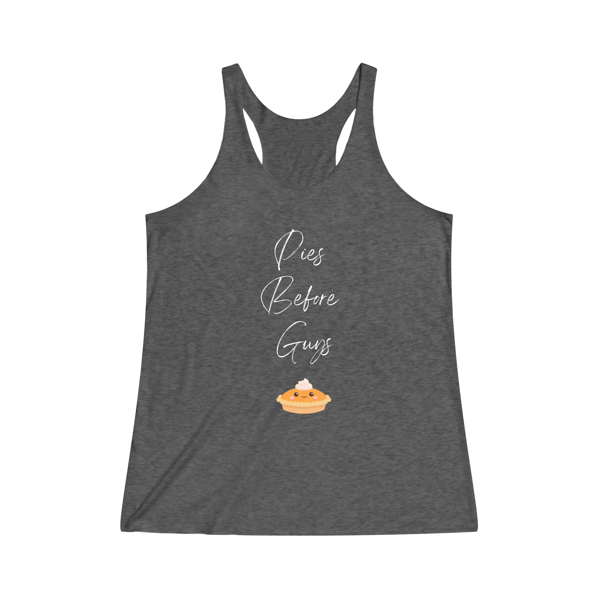 Pies Before Guys - Women's Tri-Blend Racerback Tank