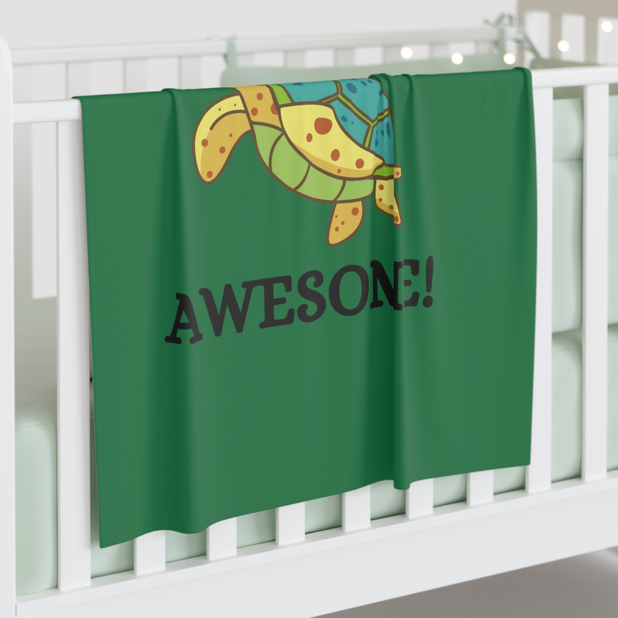 Turtles awesome - Baby Swaddle Blanket
