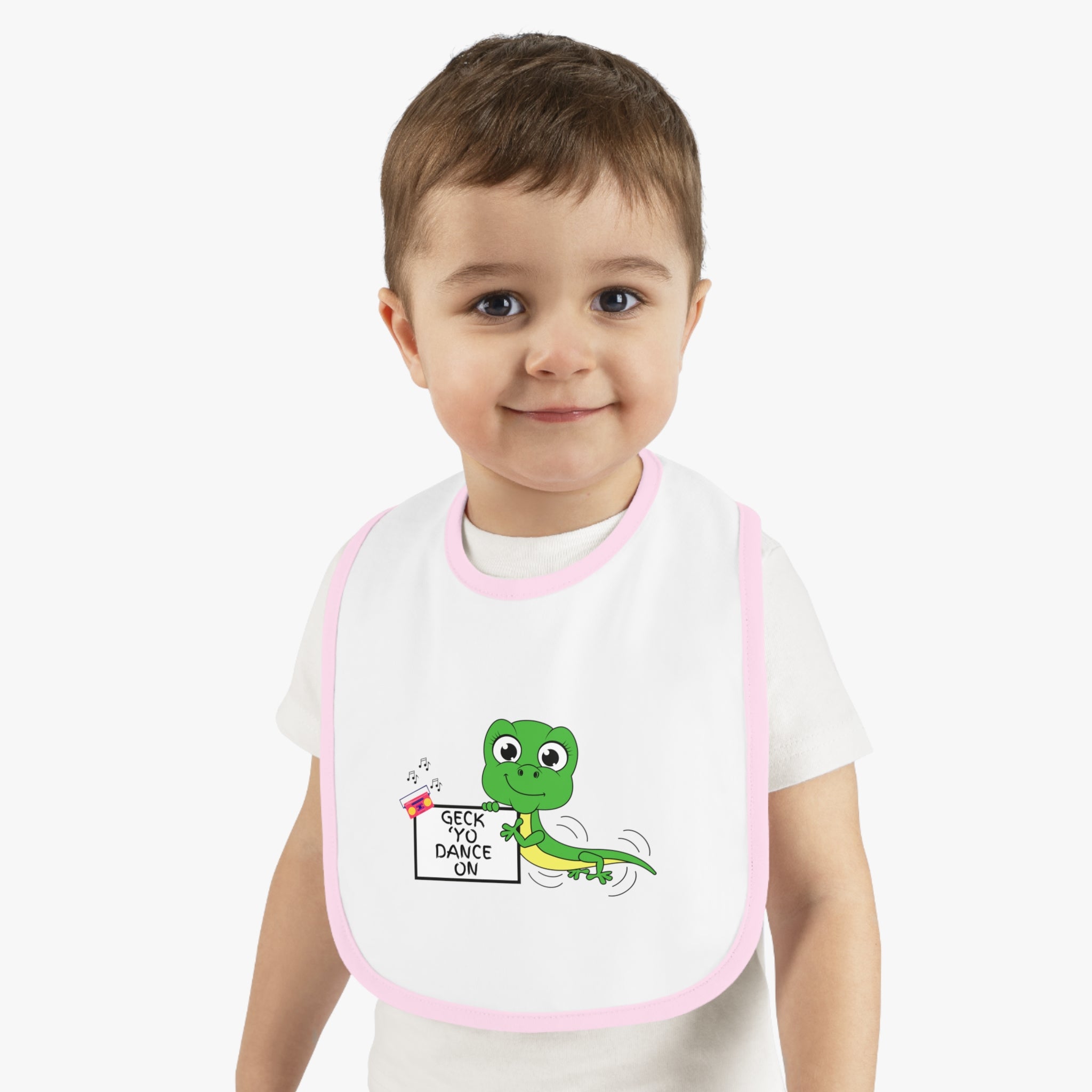 Geck Yo Dance On - Baby Contrast Trim Jersey Bib