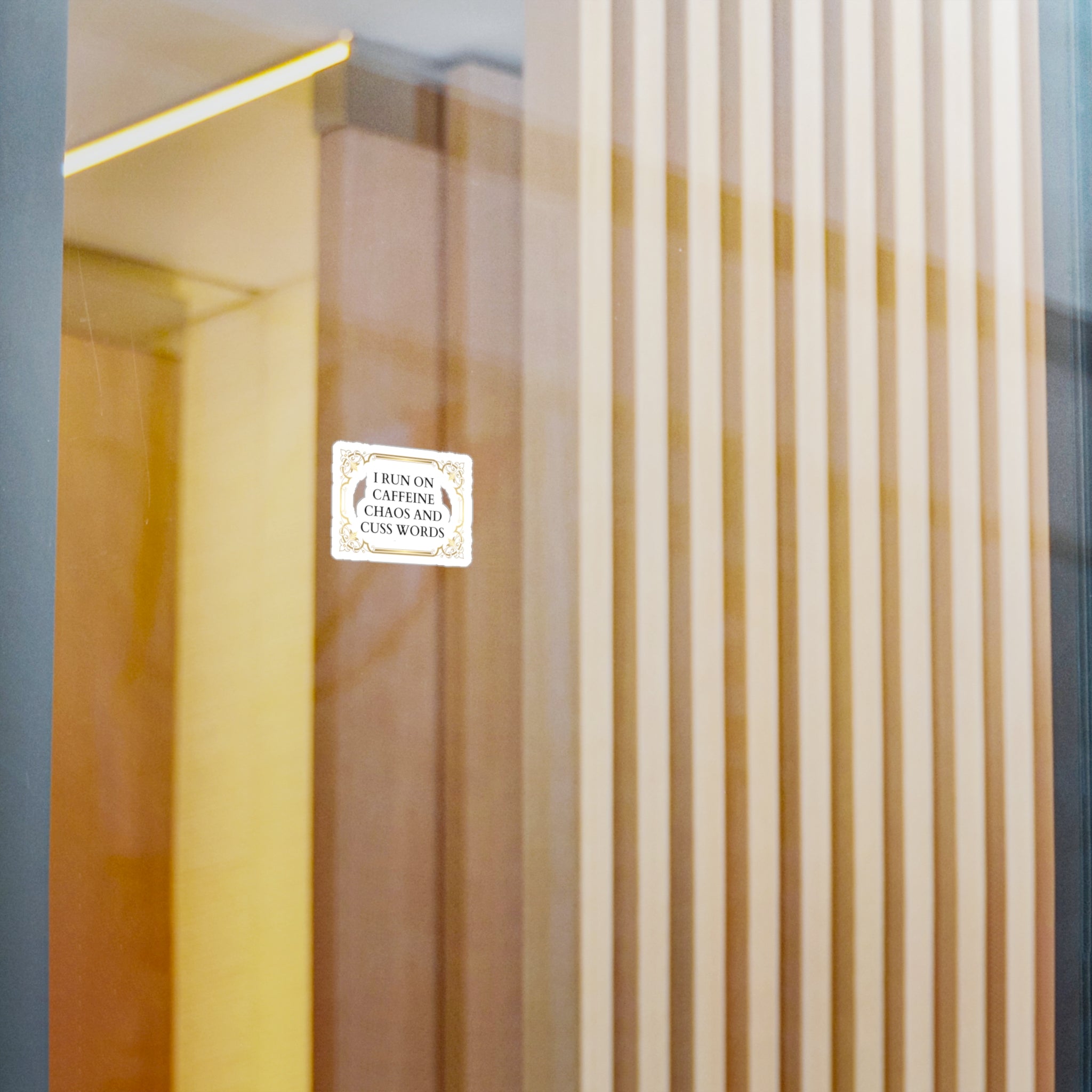 I run on caffeine chaos and cuss words - Kiss-Cut Vinyl Decals