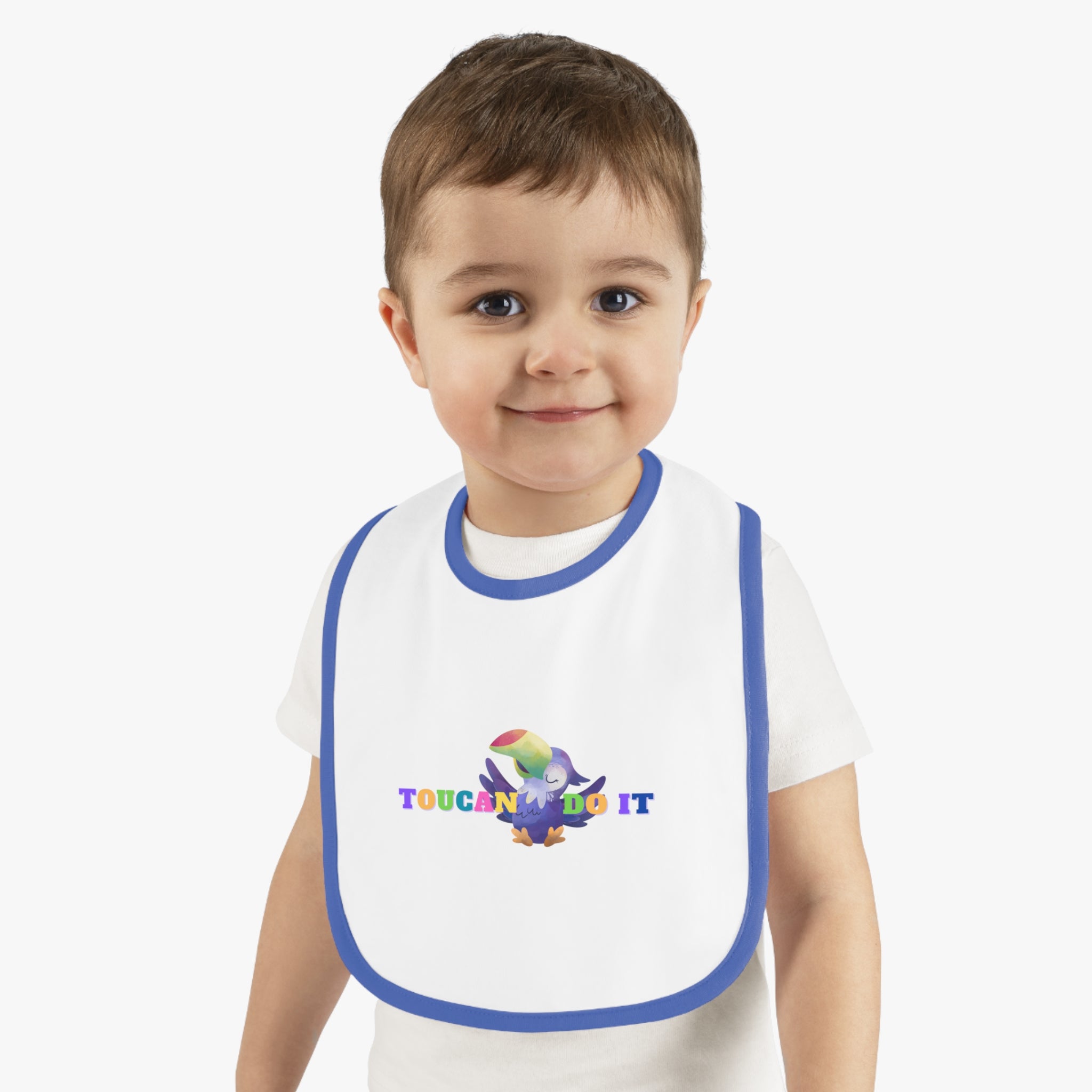 Toucan do it - Baby Contrast Trim Jersey Bib