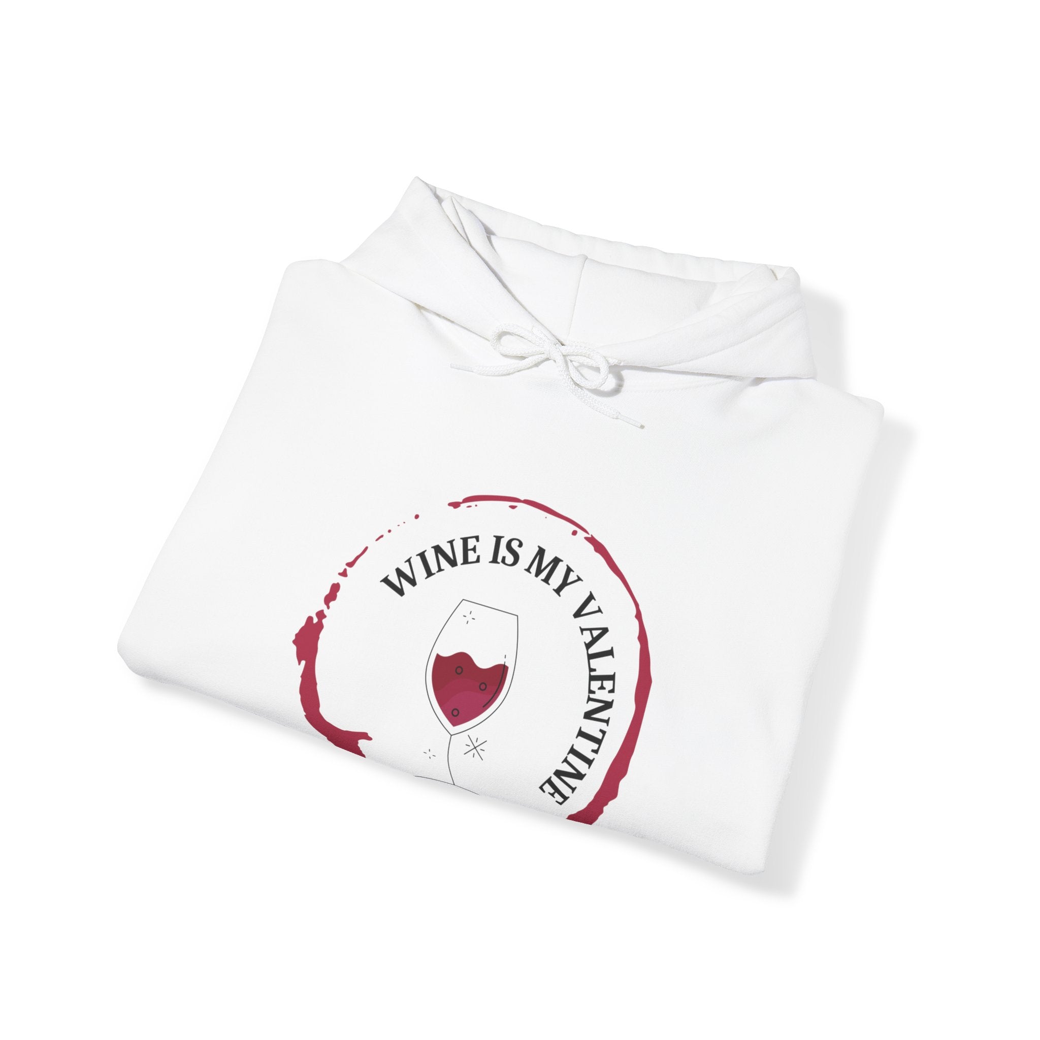 Wine Is My Valentine - Unisex Heavy Blend™ Hooded Sweatshirt